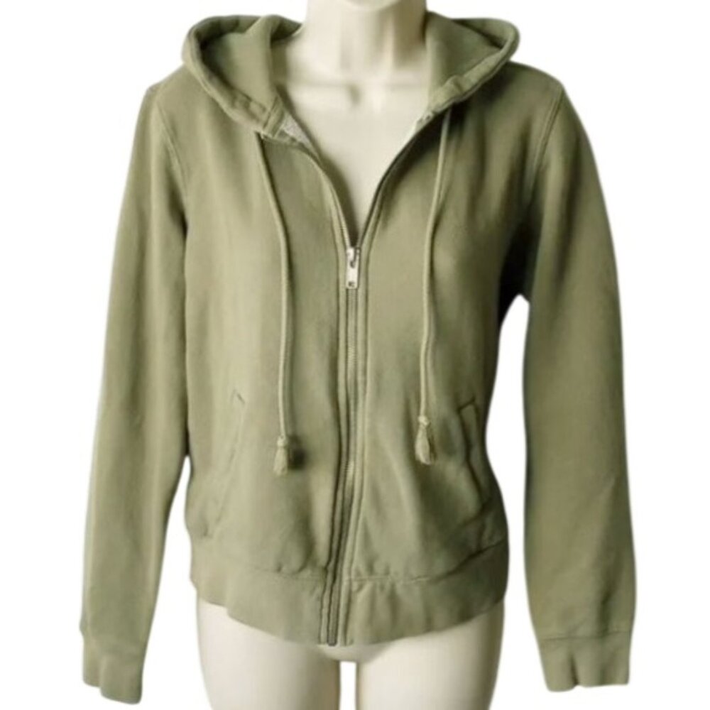 *50off3* Brandy Melville Oversized Zip Hoodie Sweatshirt OS S/M Green